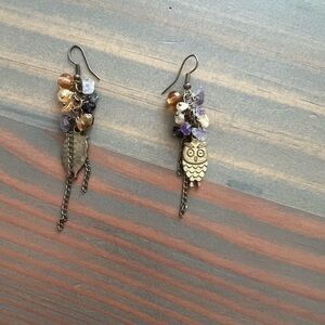 Charming Owl Dangle Earrings